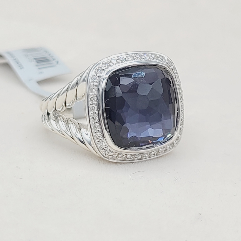 David Yurman Albion 14mm Black Orchid Diamond Ring